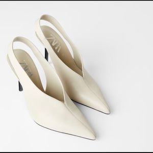 Leather Zara slingback heel